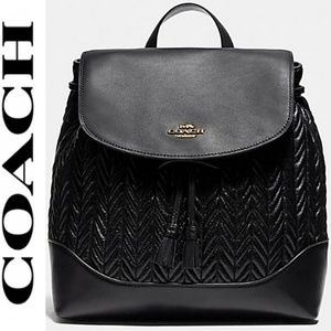 COACH ELLE QUILTED LEATHER BACKPACK